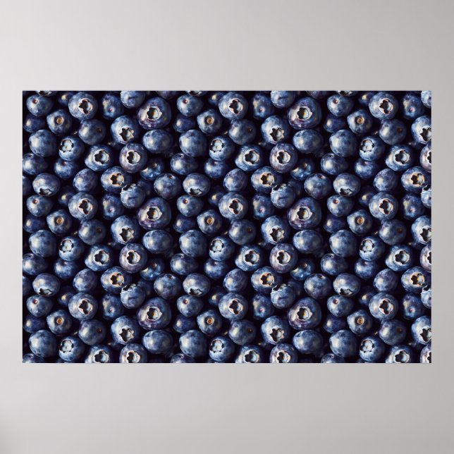 Blaubeermuster Poster (Vorne)
