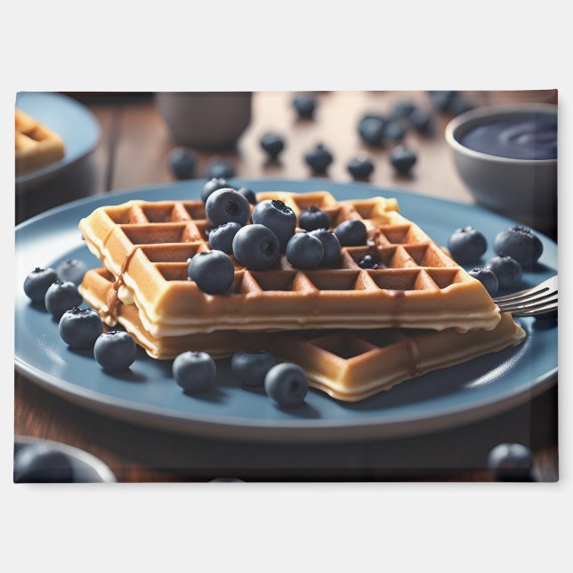 Blaubeerwaffeln Magnet (Vorderseite)