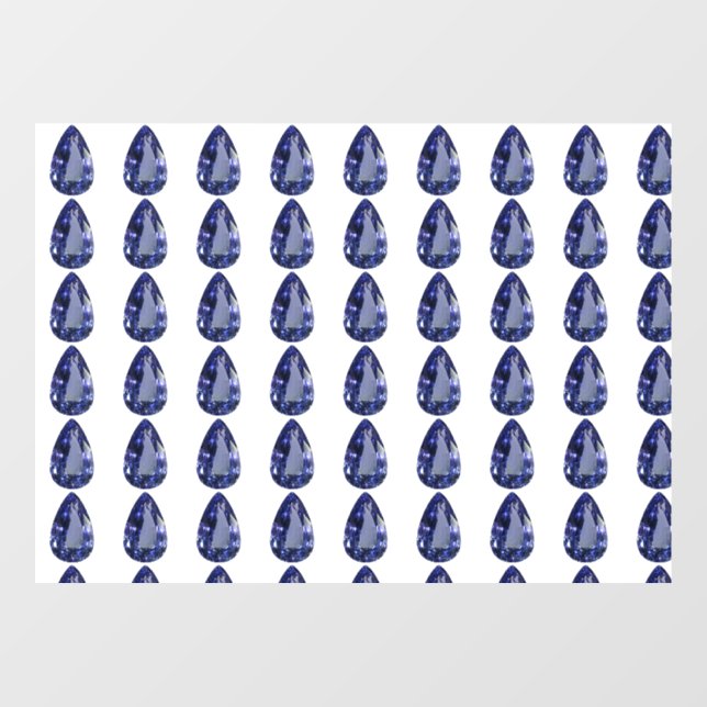 Blaubirnenmuster Fensteraufkleber (Blatt)
