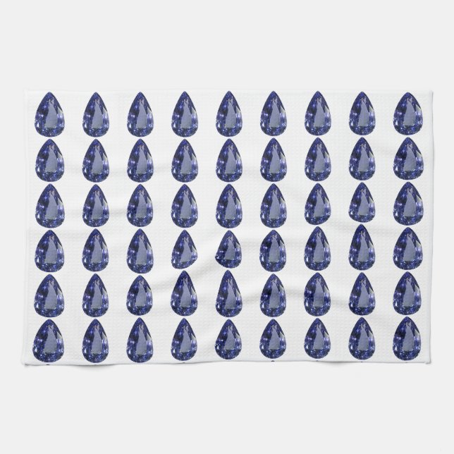 Blaubirnenmuster Geschirrtuch (Horizontal)