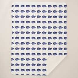 Blaubirnenmuster Sherpadecke