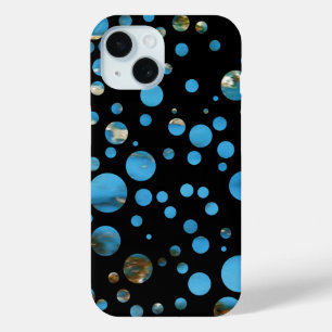 Blaublasen auf schwarz Case-Mate iPhone hülle