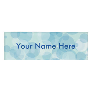 Blaublasen Namenschild
