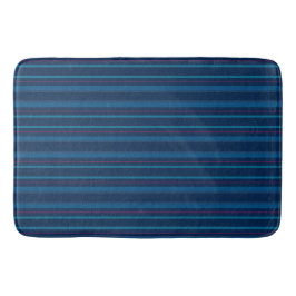 Blaublaue Streifen Badematte
