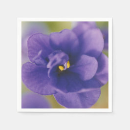 Blaublühende Blume von Violet Saintpaulia Zoomed Serviette