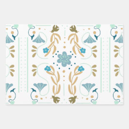 Blaublume Flora Geschenkpapier Set