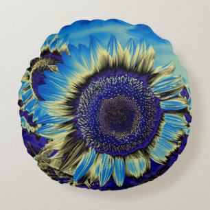 Blaublume Rundes Kissen