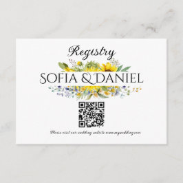 Blaublume Wildblume Hochzeit QR Begleitkarte
