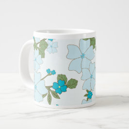 Blaublumen, Blumenmuster, Muster der Blume Jumbo-Tasse