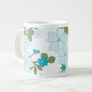 Blaublumen, Blumenmuster, Muster der Blume Jumbo-Tasse