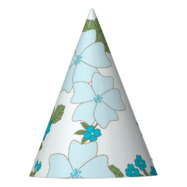Blaublumen, Blumenmuster, Muster der Blume Partyhütchen