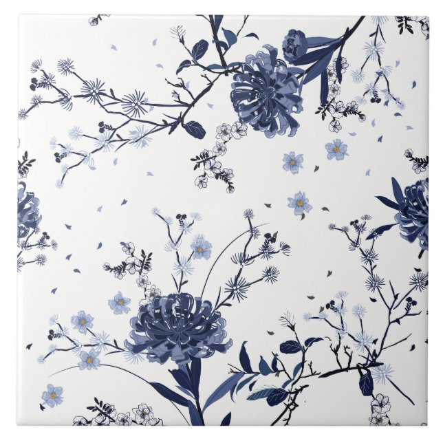 Blaublumen Fliese (Vorderseite)