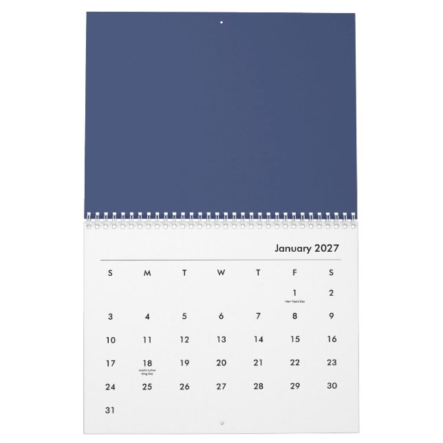 Blaublumen Kalender (Jan 2027)