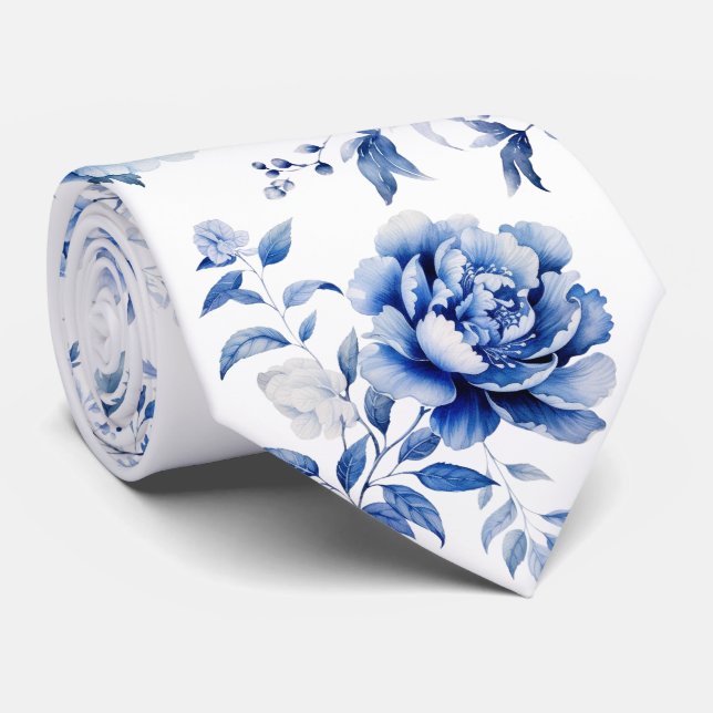 Blaublumen Krawatte (Gerollt)