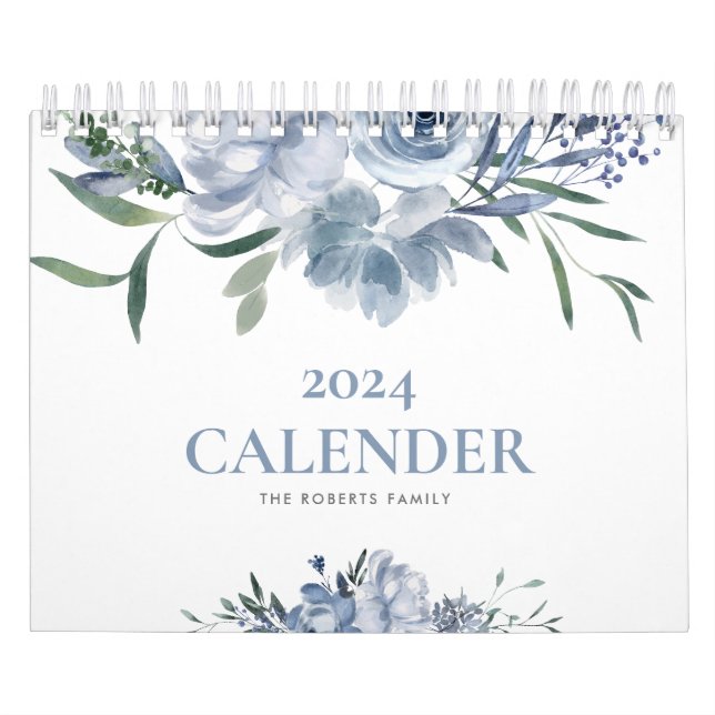 Blaublumen Modernes Foto 2024 Kalender (Titelbild)