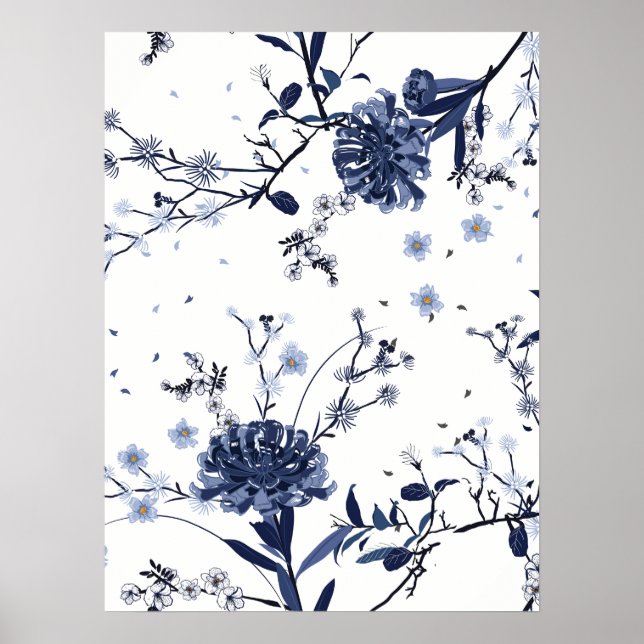 Blaublumen Poster (Vorne)