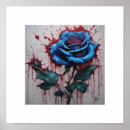 Blaublut-Moon-Rose-Poster Poster