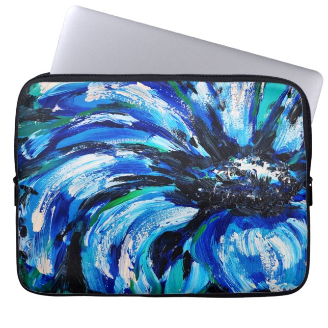 Blaublüte Laptopschutzhülle (Vorderseite)