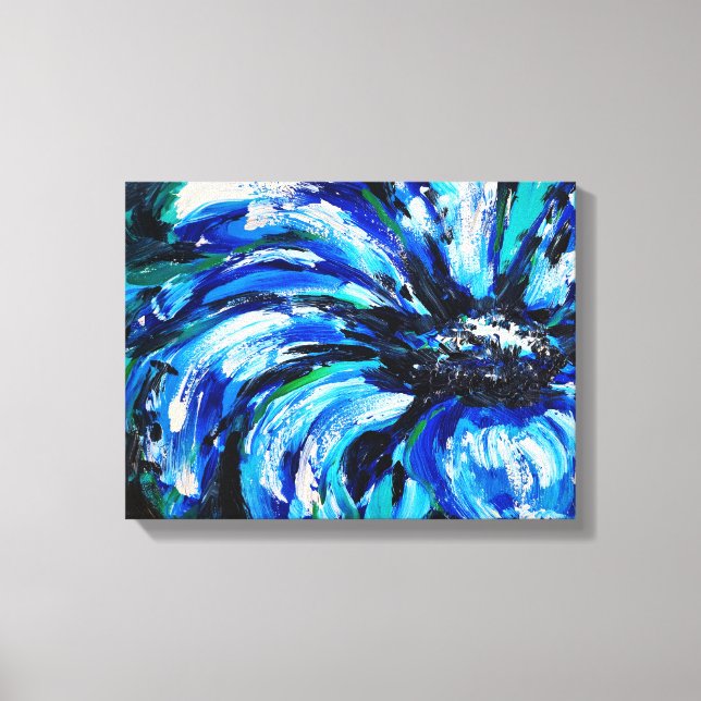 Blaublüte Leinwanddruck (Vorderseite)