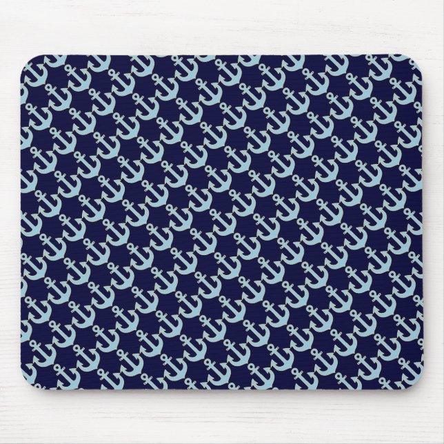 Blaubootankermuster Mousepad (Vorne)