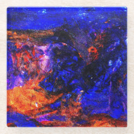 Blaubrasse Glasuntersetzer