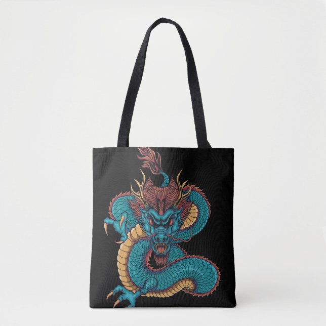 Blauchinesischer Drache Tasche (Vorderseite)