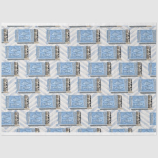 Blaudosen für Sardinen Seidenpapier