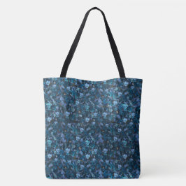 Blaudruck Stiefmütterchen Tasche
