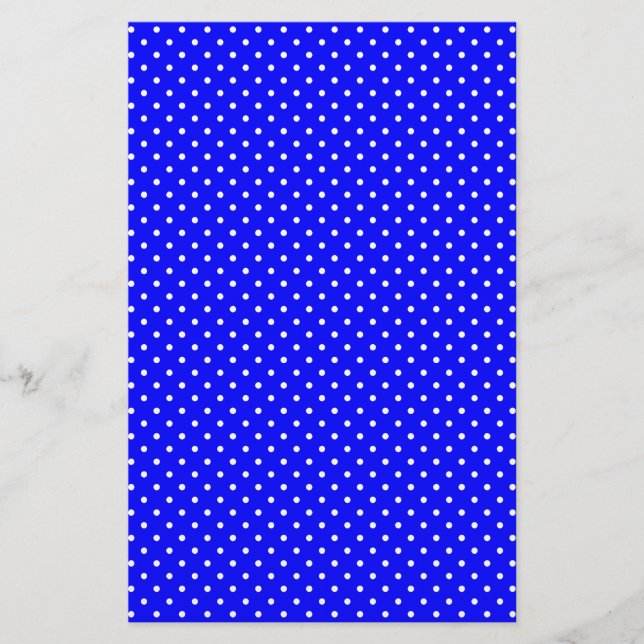 Blaudunkle und weiße Polka-Punkte (Vorderseite)