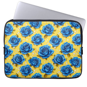 Blaue 3D-Rosen Laptopschutzhülle