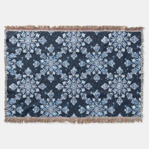 Blaue 3D-Schneeflocken Decke