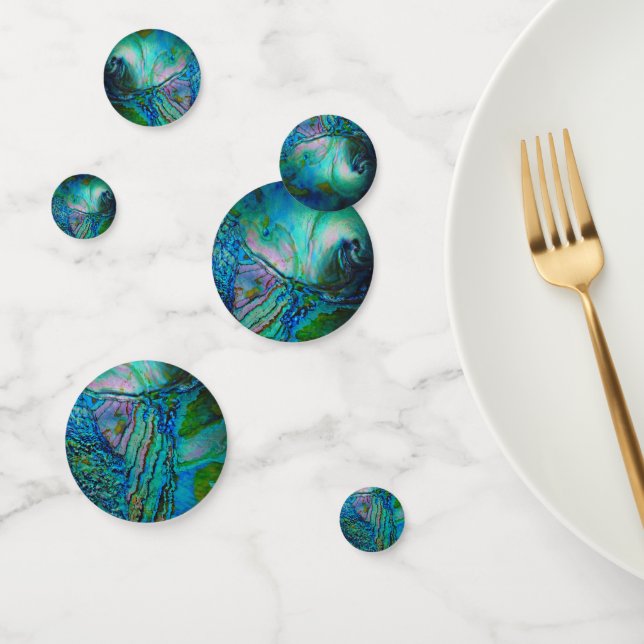 Blaue Abalone-Motiv Konfetti (Gruppe)