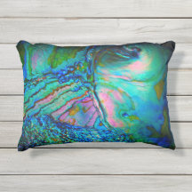Blaue Abalone-Schalen-Akzentschale-Kissen