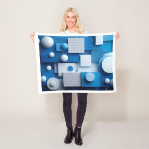 Blaue abstrakte 3D-geometrische Formen Decke
