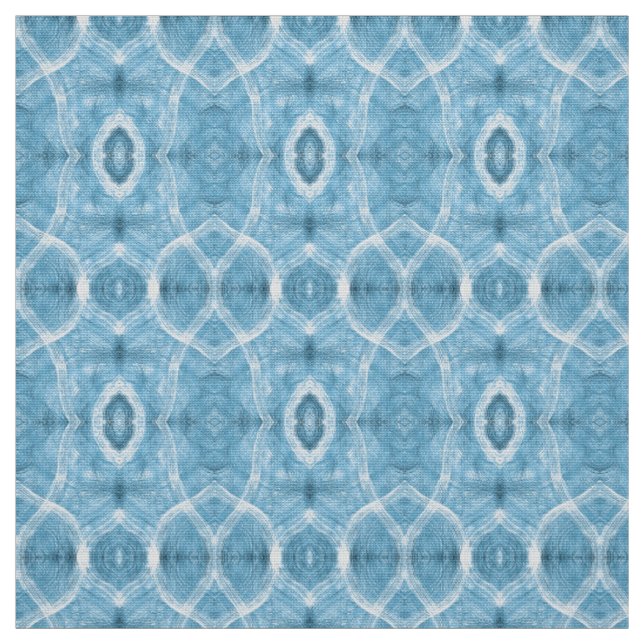 Blaue abstrakte Aquarell-Kunst Stoff (Muster)