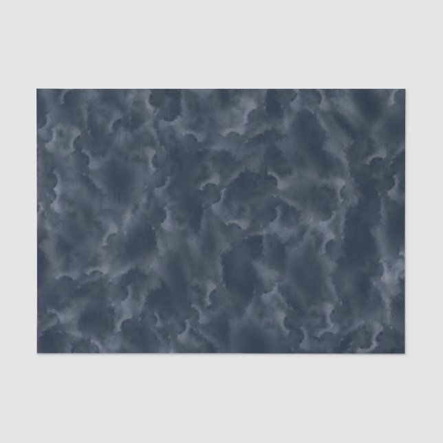 Blaue Abstrakte Aquarellfarbe Eleganter Chic Seidenpapier (Vorderseite)
