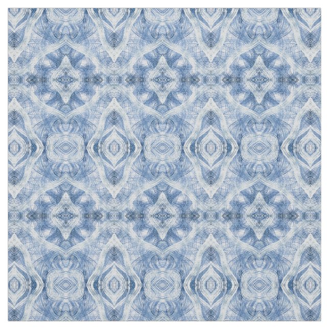 Blaue abstrakte Aquarellkunst Stoff (Muster)