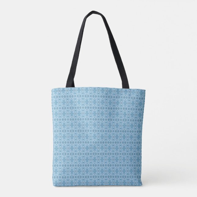 Blaue abstrakte Aquarellkunst Tasche (Rückseite)