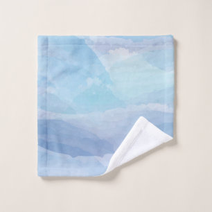 Blaue, abstrakte, coole waschlappen
