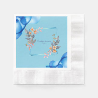 Blaue abstrakte geometrische Blumendekoration indi Serviette