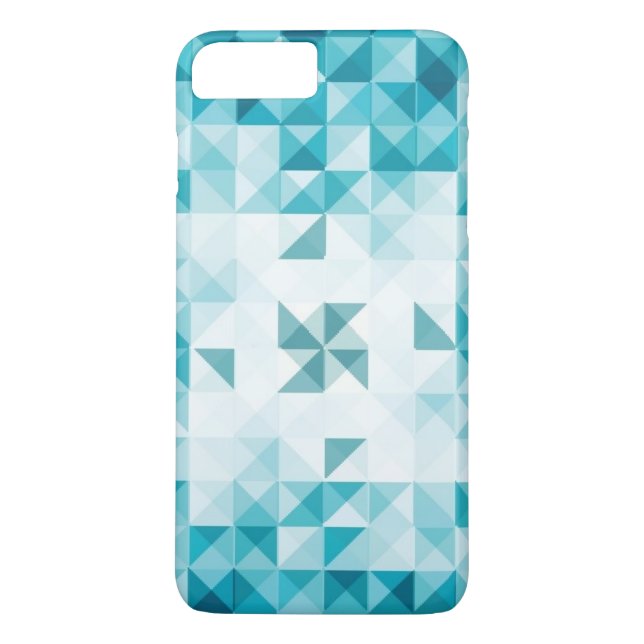 Blaue abstrakte geometrische Hintergrund-Schablone Case-Mate iPhone Hülle (Rückseite)