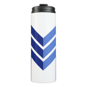 Blaue abstrakte geometrische M Thermosbecher