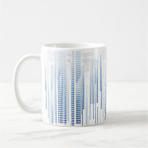 Blaue Abstrakte Geometrische Tasse