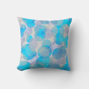 Blaue abstrakte Kreise werfen Kissen