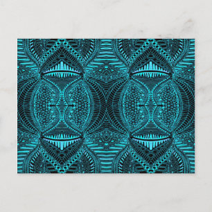 Blaue Abstrakte Landschaft Postkarte