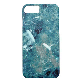 Blaue abstrakte Malgraukunstkunst Case-Mate iPhone Hülle