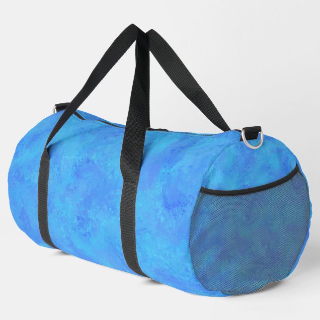 Blaue Abstrakte Muster Duffel Bag Duffle Bag (Rechte Ecke)