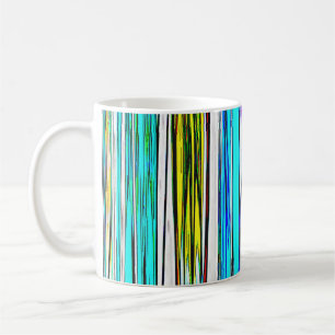 Blaue Abstrakte Streifen 606 Kaffeetasse