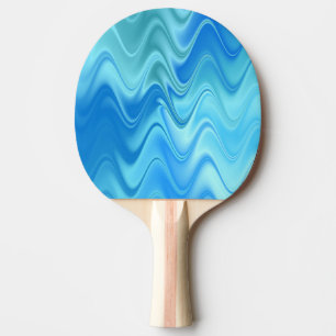 Blaue abstrakte Wellen Tischtennis Schläger