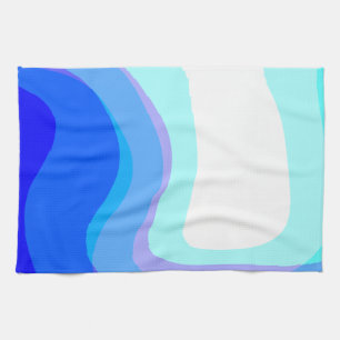 Blaue Abstraktion 1112 Geschirrtuch